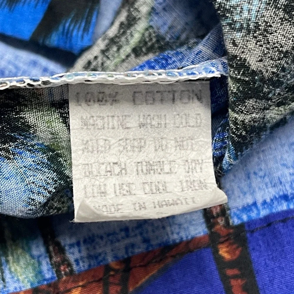 Royal Hawaiian Creations Shirt Mens Medium Blue Tropical Surfboard Classic Cars - Picture 4 of 9